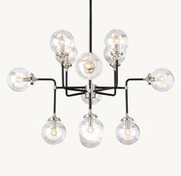 WOMO Clear Glass Sputnik Globe Chandelier - Bistro