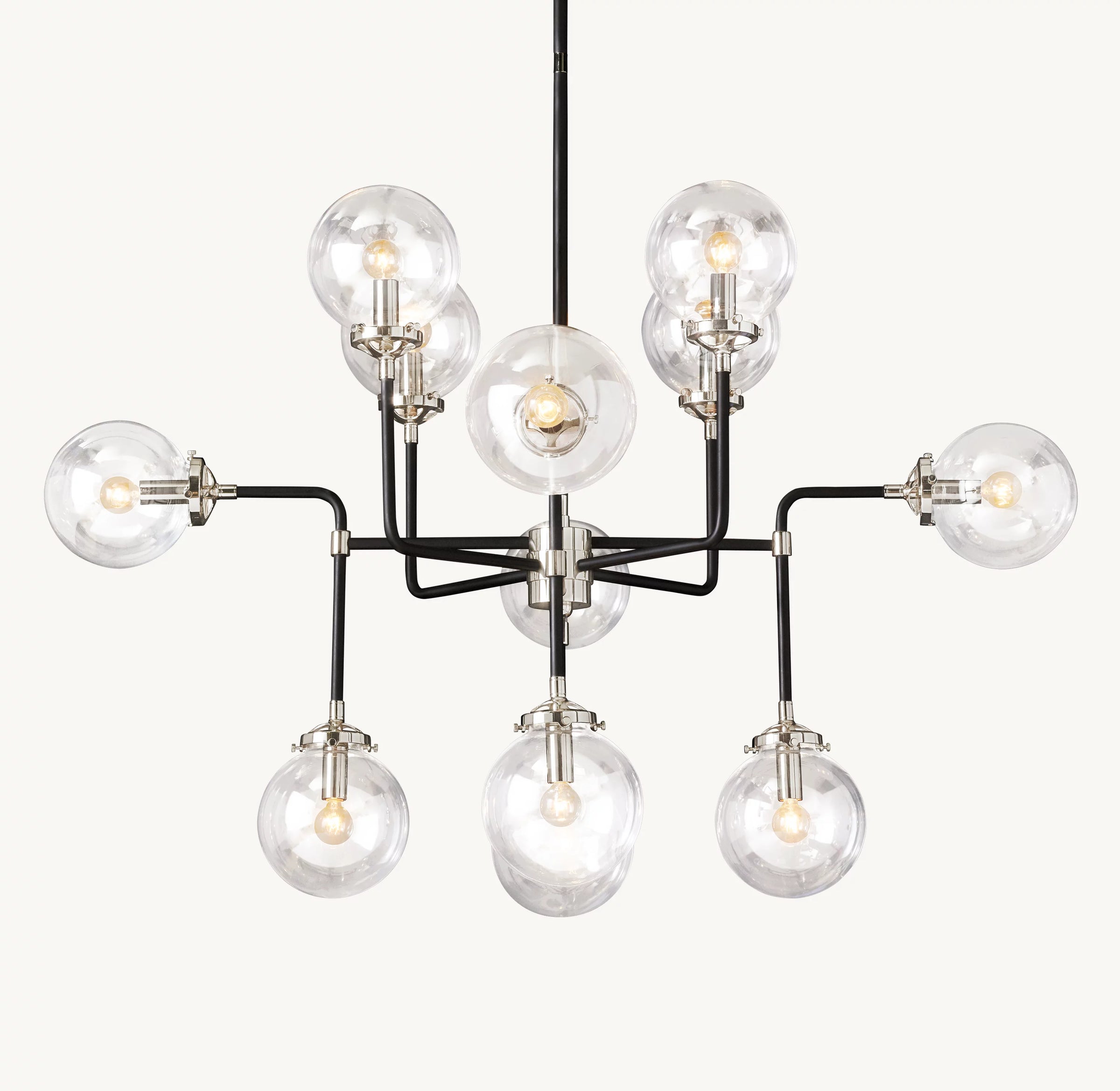 WOMO Clear Glass Sputnik Globe Chandelier - Bistro