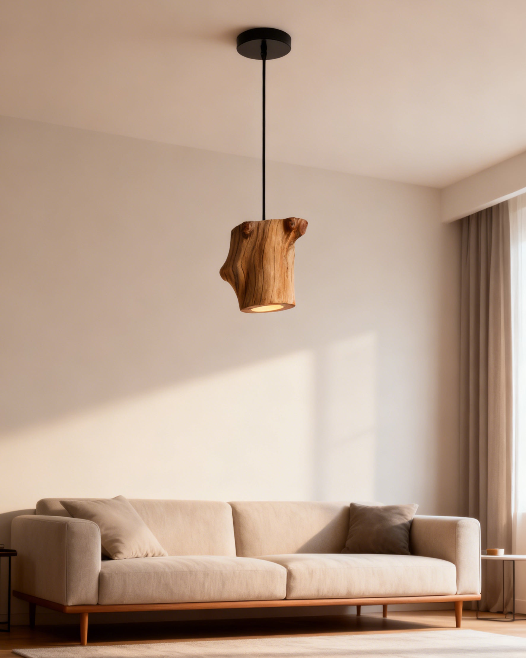 WOMO Natural Wood Pendant Light - WM3120