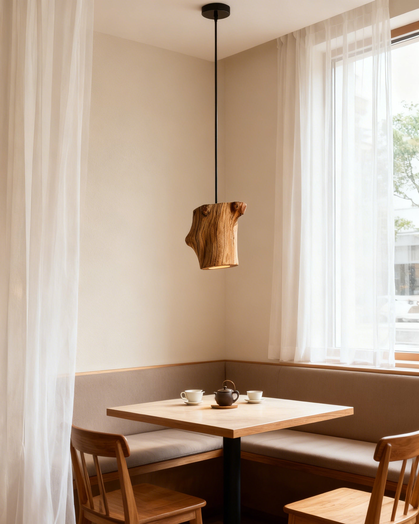 WOMO Natural Wood Pendant Light - WM3120