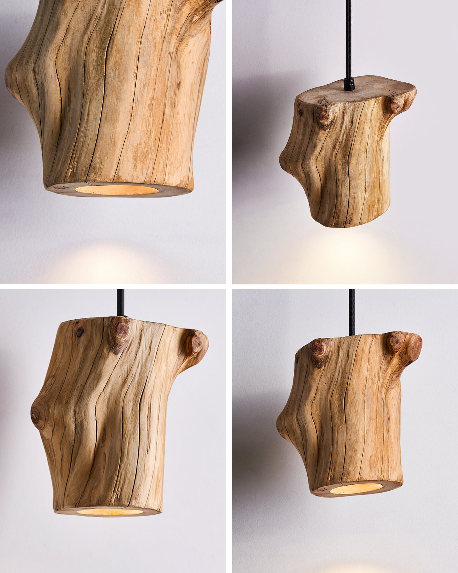 WOMO Natural Wood Pendant Light - WM3120