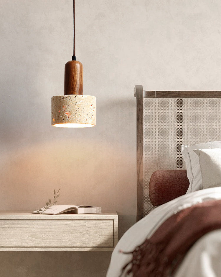 WOMO Travertine Drum Pendant Light - WM3121