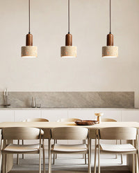 WOMO Travertine Drum Pendant Light - WM3121