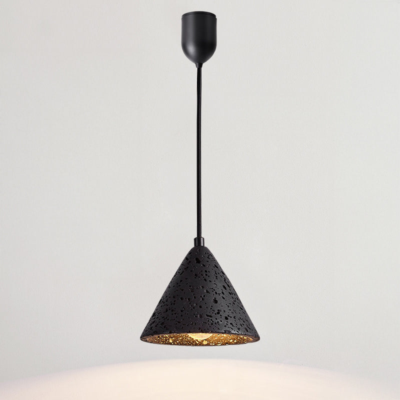 WOMO Black Travertine Cone Pendant Light - WM3122