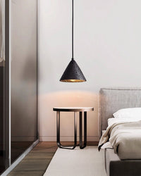 WOMO Black Travertine Cone Pendant Light - WM3122