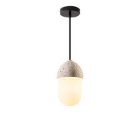 WOMO Natural Travertine Glass Oval Pendant Light - WM3123