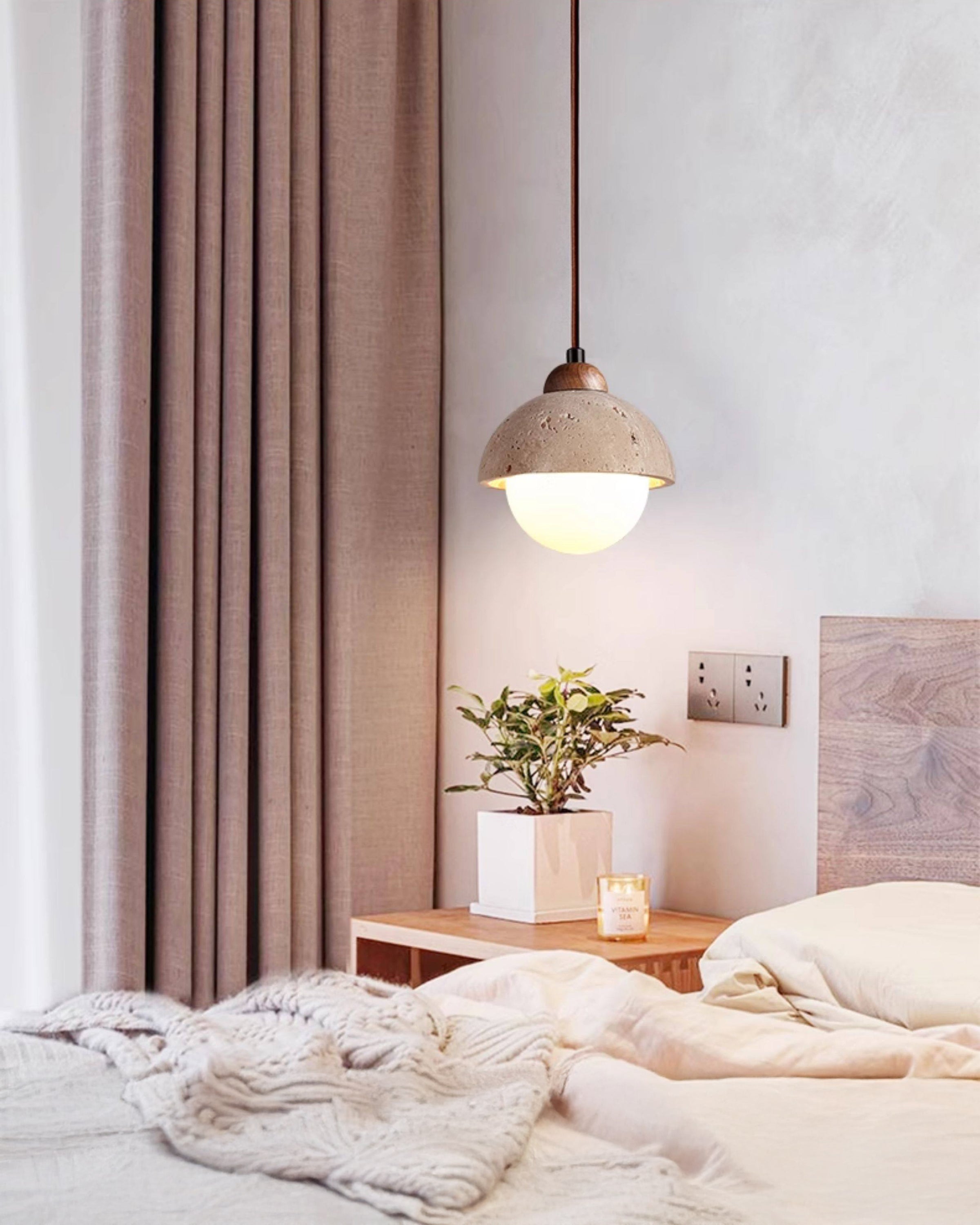 WOMO Travertine Globe Pendant Light - WM3125