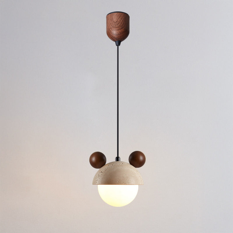 WOMO Travertine Globe Pendant Light - WM3125
