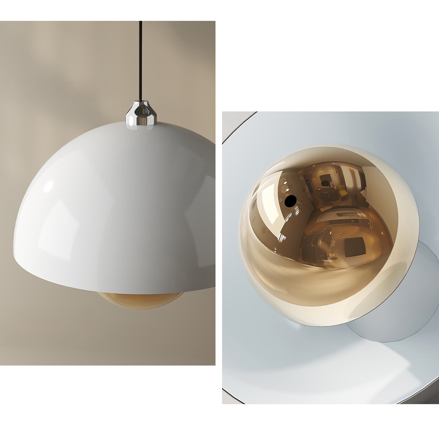 WOMO Contemporary Metal Dome Pendant Light - WM3136