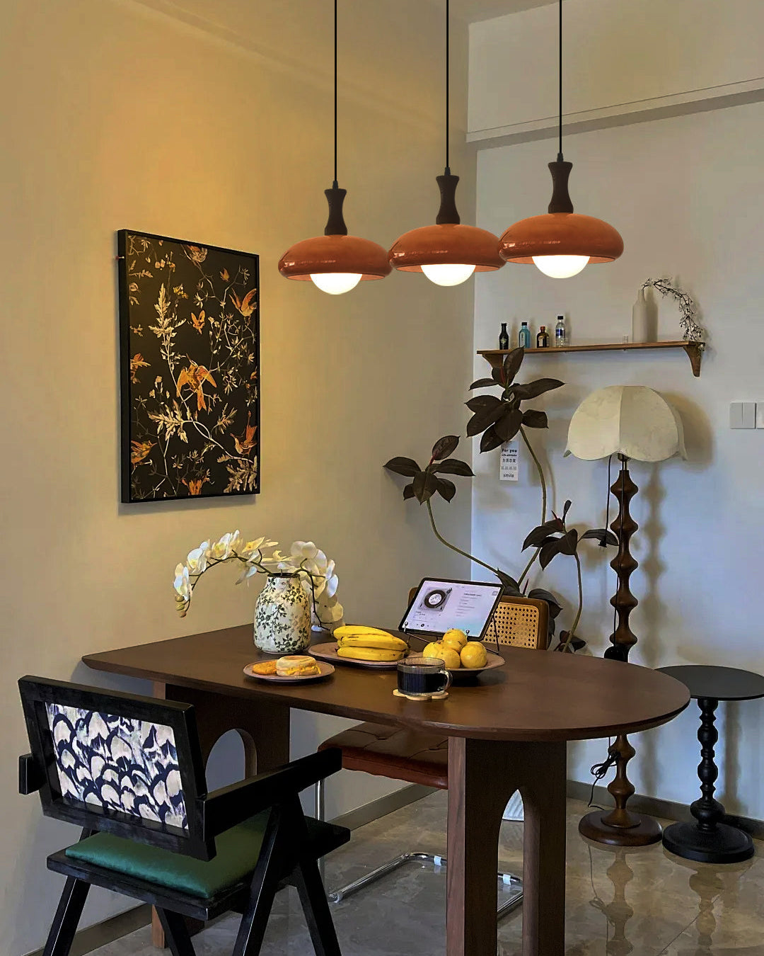 WOMO Orange Glass Dome Pendant Light - WM3137