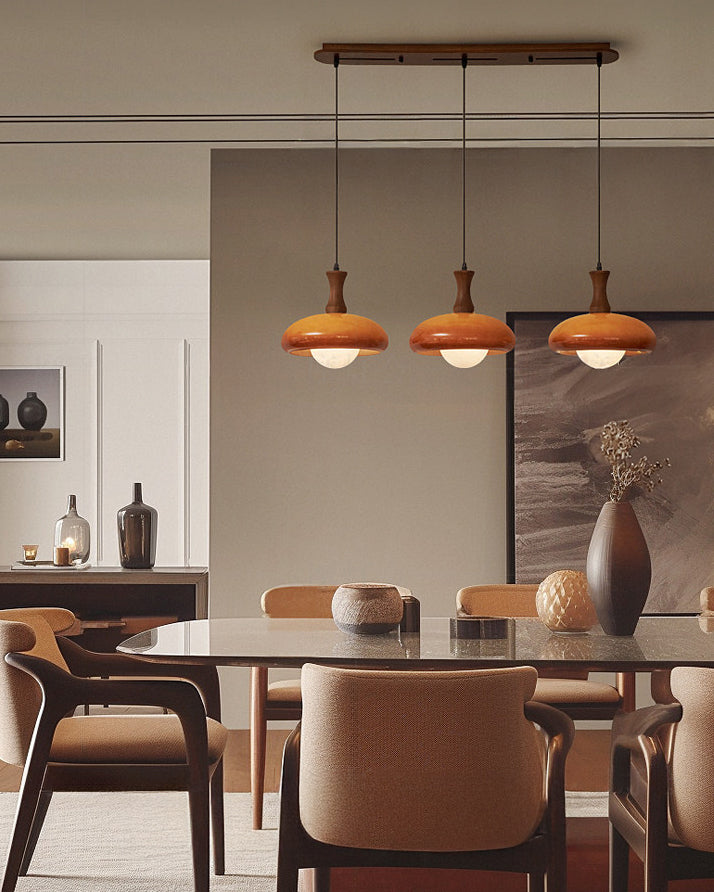 WOMO Orange Glass Dome Pendant Light - WM3137