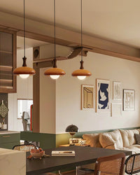 WOMO Orange Glass Dome Pendant Light - WM3137