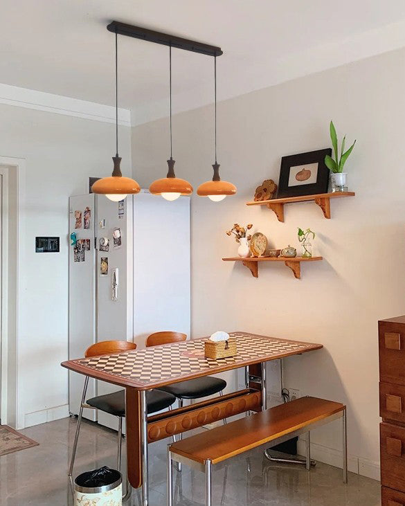 WOMO Orange Glass Dome Pendant Light - WM3137