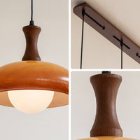WOMO Orange Glass Dome Pendant Light - WM3137