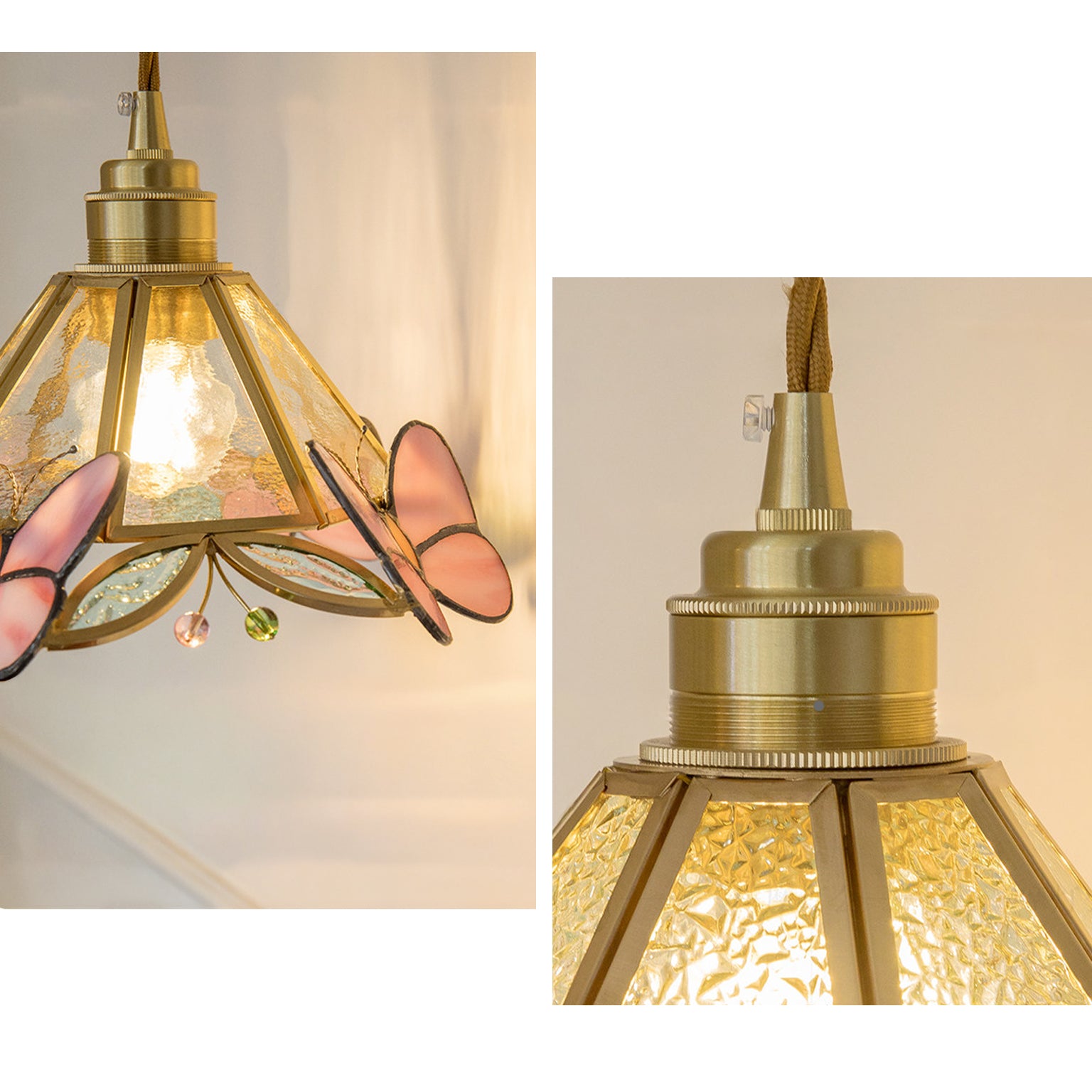 WOMO Butterfly Glass Cone Pendant Light - WM3138