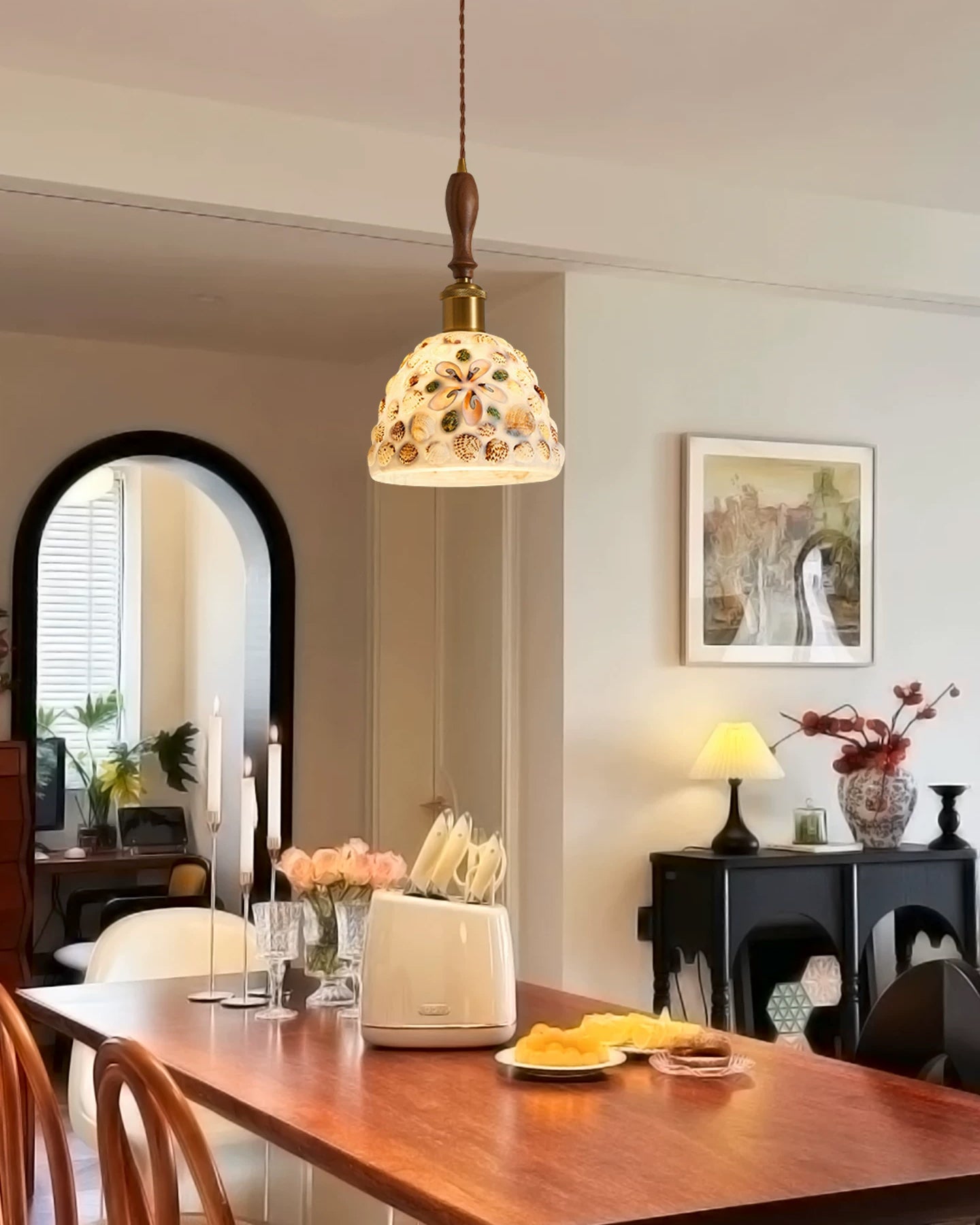 WOMO Art Glass Bell Pendant Light - WM3139
