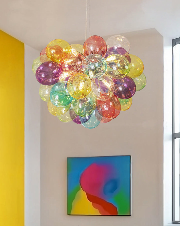 WOMO Colorful Glass Bubble Chandelier - WM3146