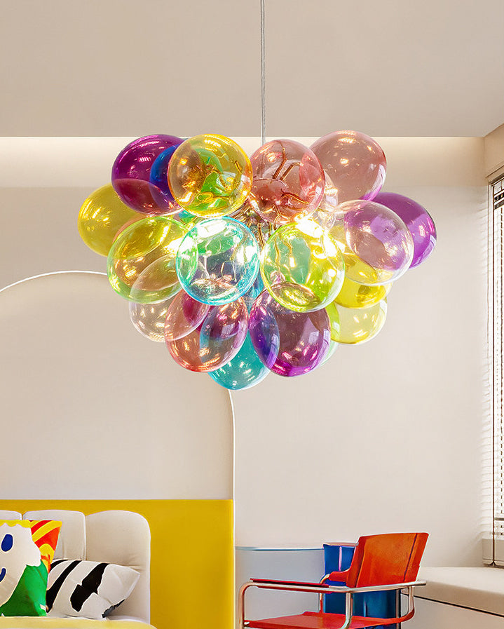 WOMO Colorful Glass Bubble Chandelier - WM3146