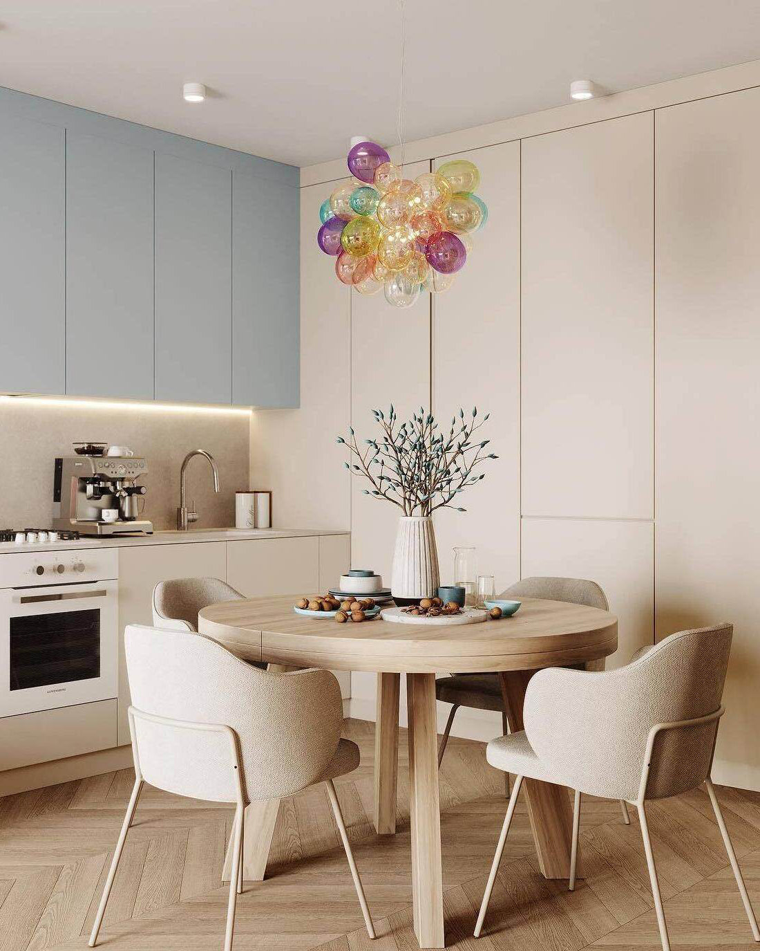 WOMO Colorful Glass Bubble Chandelier - WM3146