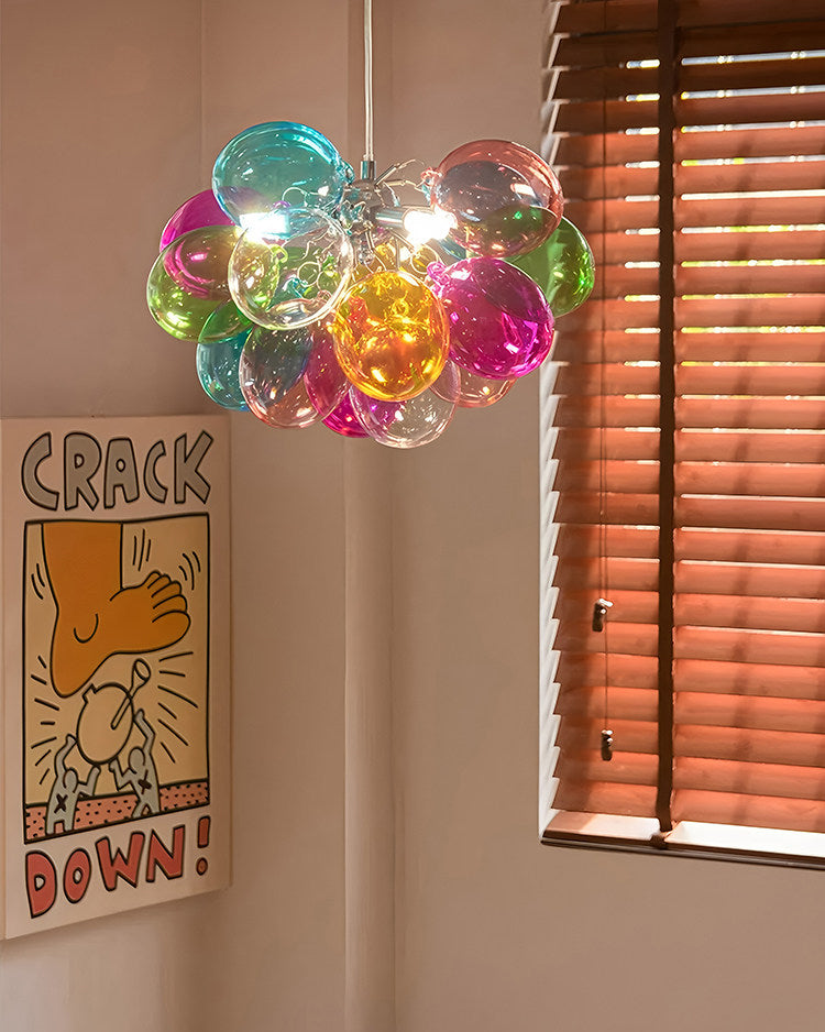 WOMO Colorful Glass Bubble Chandelier - WM3146