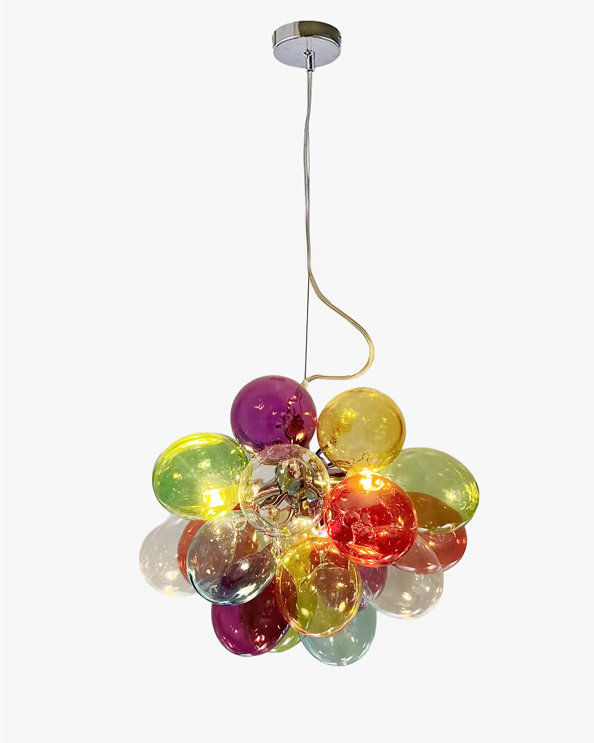 WOMO Colorful Glass Bubble Chandelier - WM3146