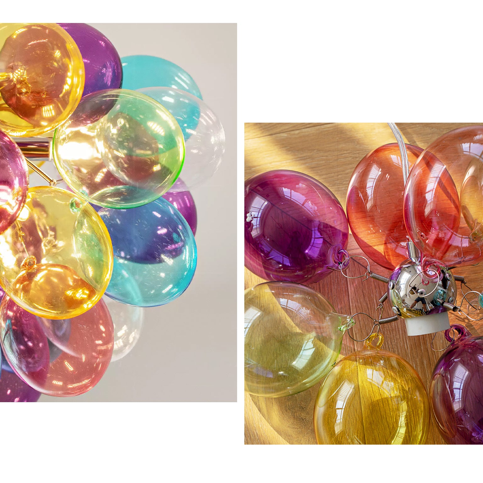 WOMO Colorful Glass Bubble Chandelier - WM3146