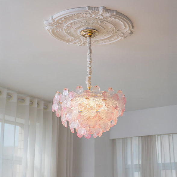 WOMO Art Deco Glass Flower Pendant Light - WM3148