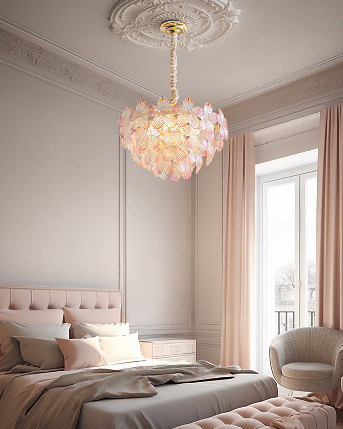 WOMO Art Deco Glass Flower Pendant Light - WM3148