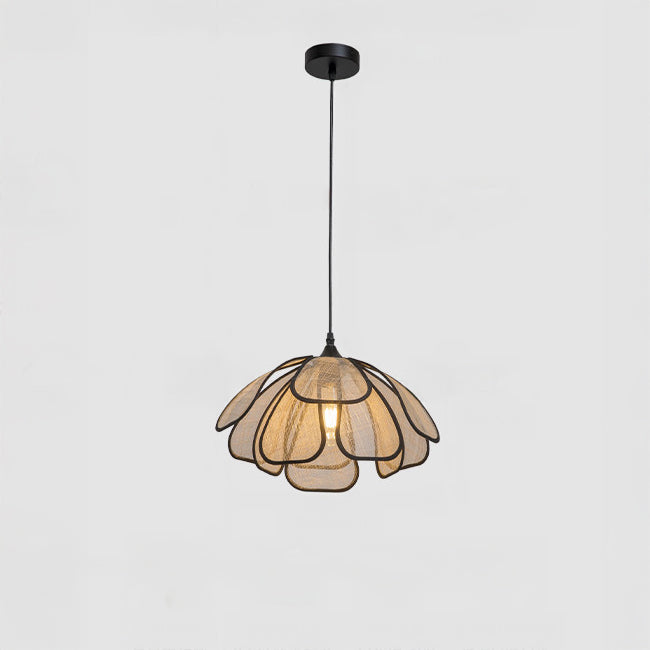 WOMO Flower Shape Fabric Pendant Light-WM3151