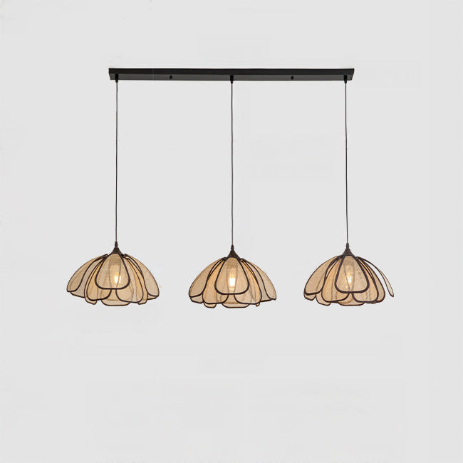 WOMO Flower Shape Fabric Pendant Light-WM3151