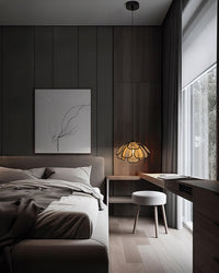 WOMO Flower Shape Fabric Pendant Light-WM3151