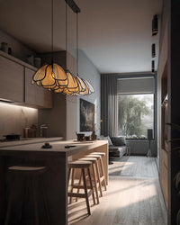 WOMO Flower Shape Fabric Pendant Light-WM3151