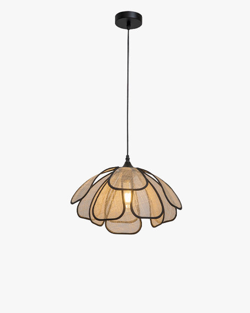 WOMO Flower Shape Fabric Pendant Light-WM3151