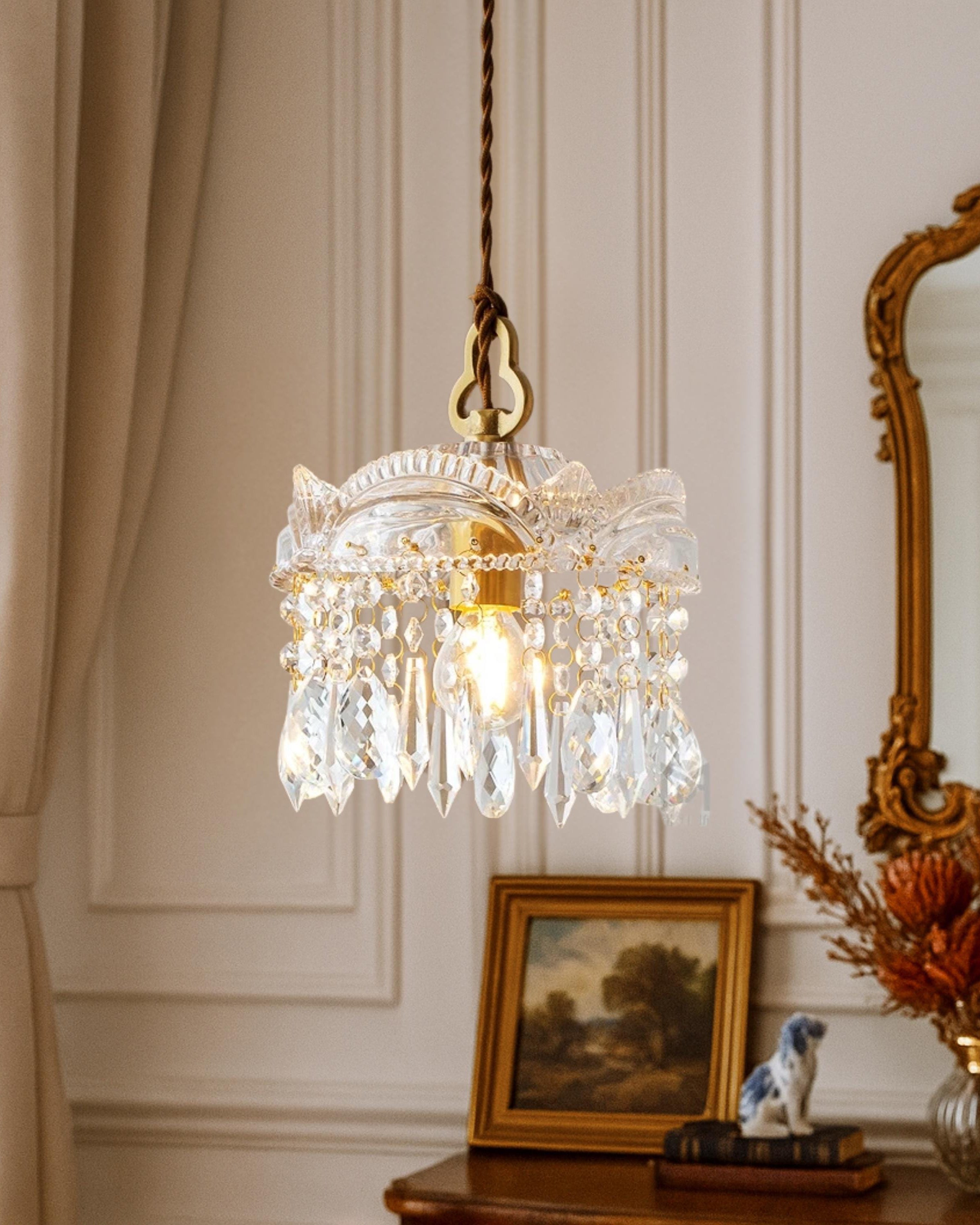 WOMO Crystal Fringe Pendant Light-WM3153