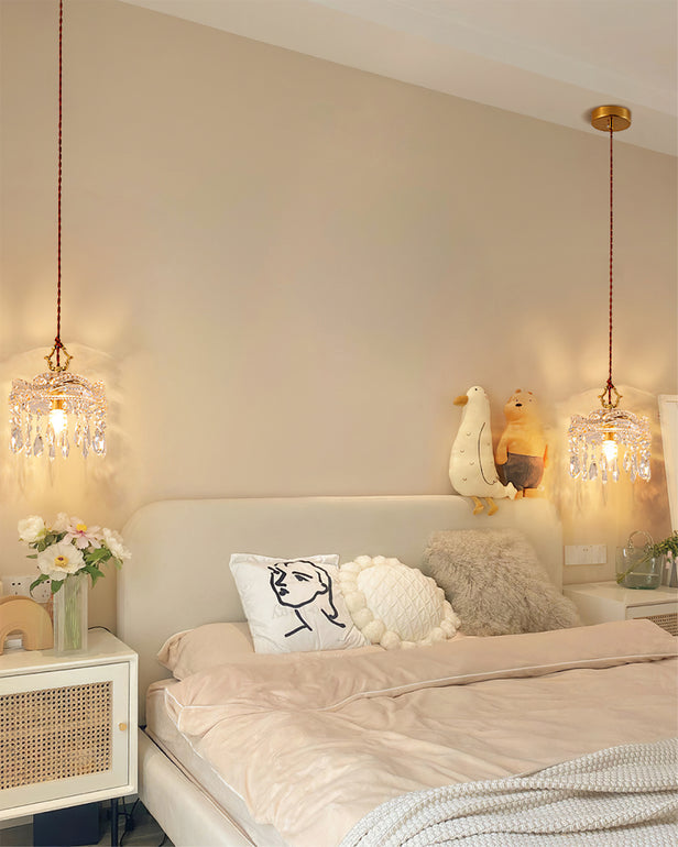 WOMO Crystal Fringe Pendant Light-WM3153