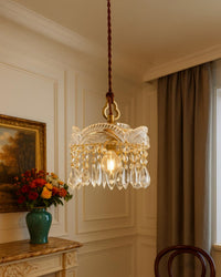 WOMO Crystal Fringe Pendant Light-WM3153