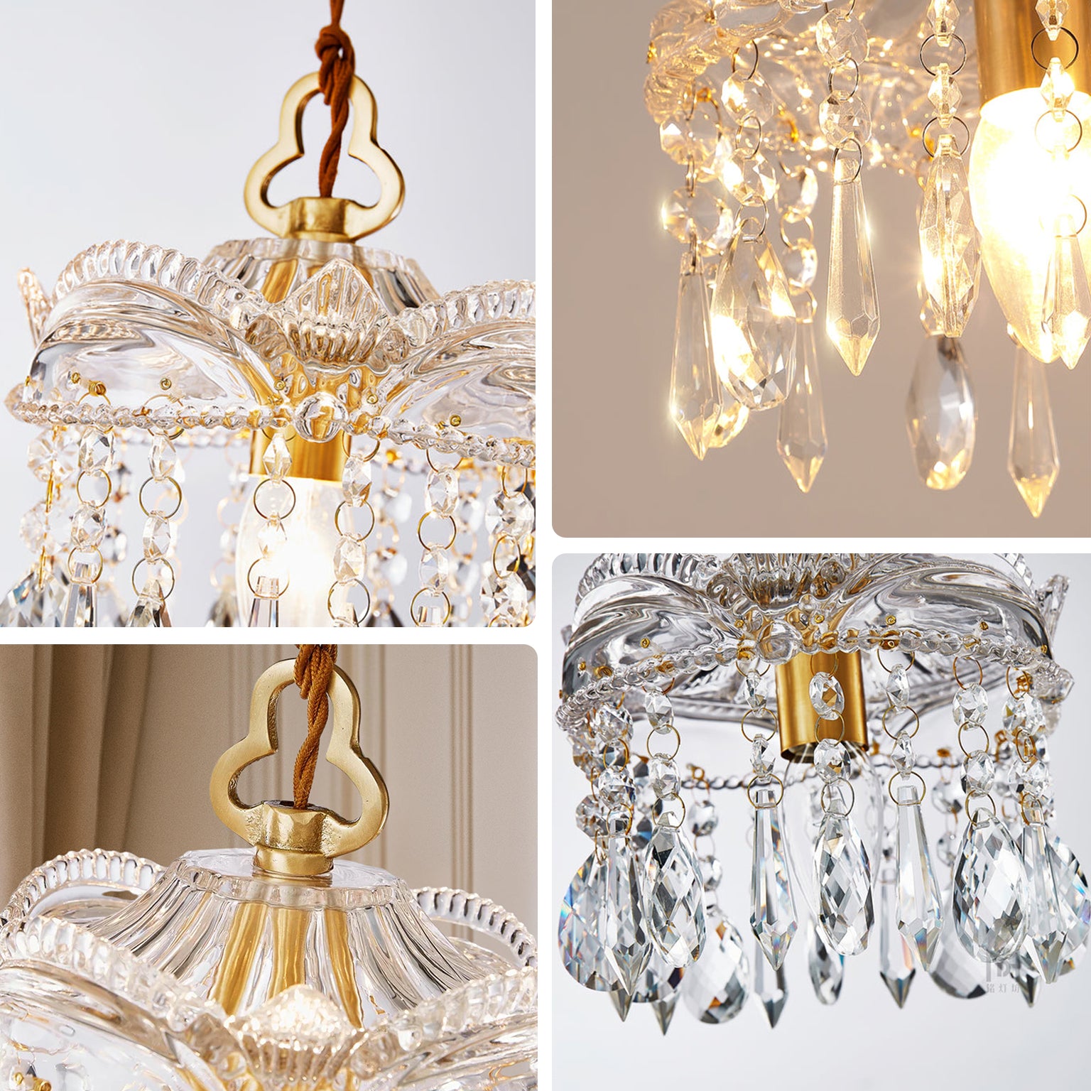 WOMO Crystal Fringe Pendant Light-WM3153