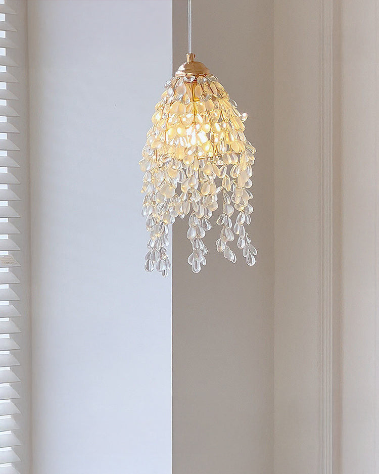WOMO Glass Fringe Pendant Light-WM3154