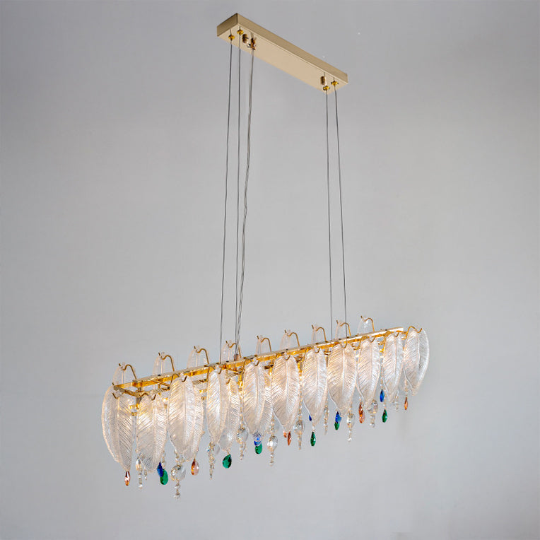 WOMO Glass Feather Shaped Chandeliers-WM3155