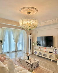 WOMO Glass Feather Shaped Chandeliers-WM3155