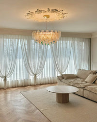 WOMO Glass Feather Shaped Chandeliers-WM3155