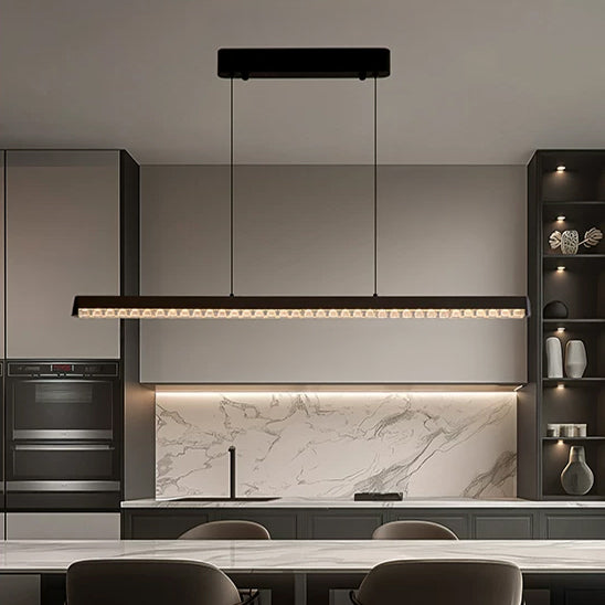 WOMO Black Linear Pendant Light-WM3157