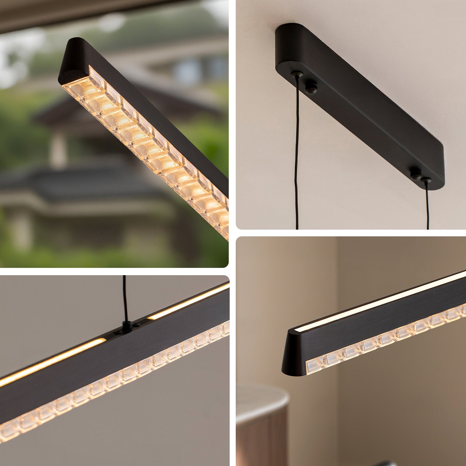 WOMO Black Linear Pendant Light-WM3157