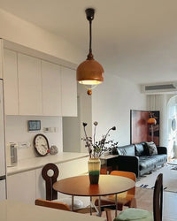 WOMO Amber Glass Dome Pendant Light-WM3159