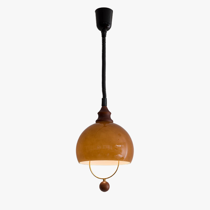 WOMO Amber Glass Dome Pendant Light-WM3159