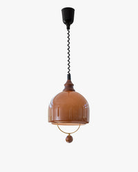 WOMO Amber Glass Dome Pendant Light-WM3159