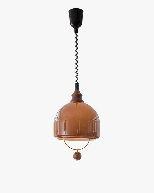 WOMO Amber Glass Dome Pendant Light-WM3159