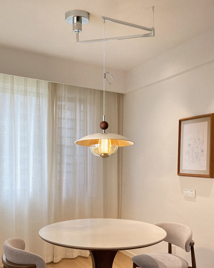WOMO Glass Dome Swing Arm Pendant Light-WM3161