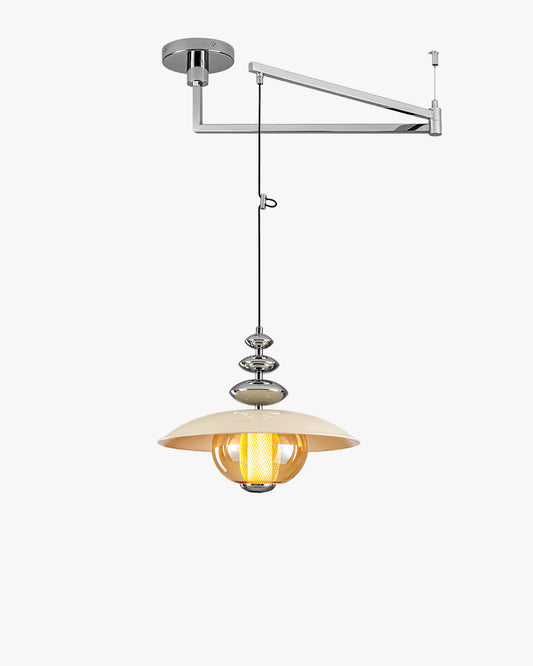 WOMO Glass Dome Swing Arm Pendant Light-WM3161