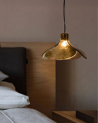 WOMO Amber Glass Petal Pendant Light-WM3163